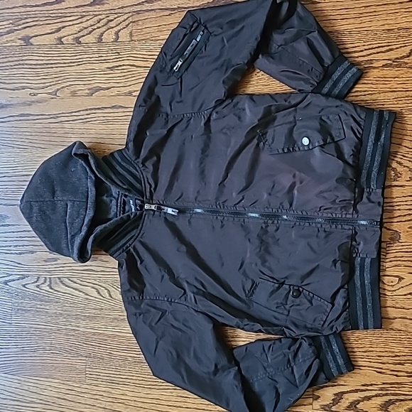 Ring of Fire Boys Jacket Hoodie in Black Size L - Picture 1 of 8